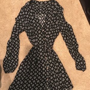 Nixon Asked Cash black wrap dress